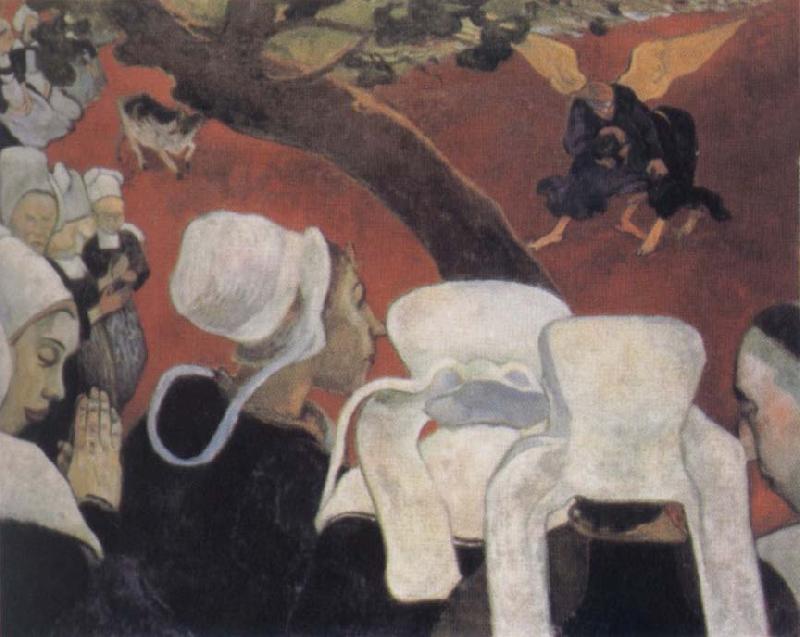 Paul Gauguin The Vision after the Sermon Sweden oil painting art